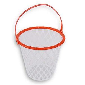 basketball hoop pail bucket Easter basket EUC